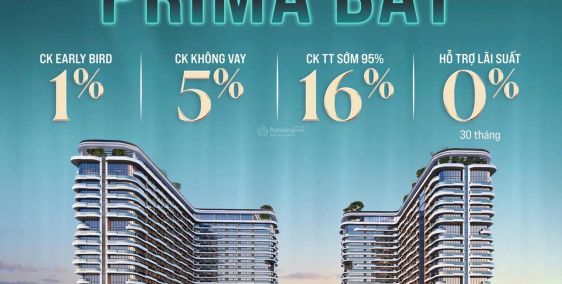 NHẬN BOOKING DỰ ÁN PRIMA BAY - CĐT BIM GROUP - GIÁ 1,3 TỶ/CĂN - CHIẾT KHẤU 17% CHO 200CĂN ĐẦU TIÊN